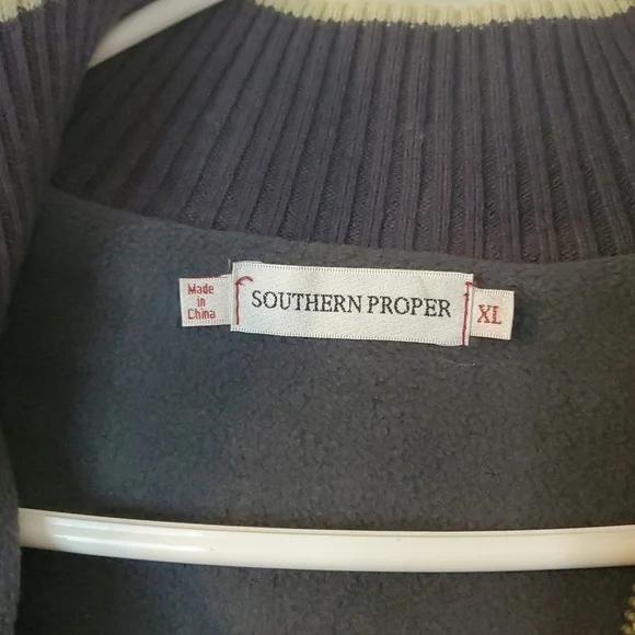 Southern Proper Farm Fairisle Full Zip Lined Sweater Jacket Size XL Preppy Mens - Picture 9 of 15